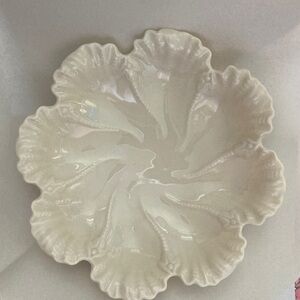 LENOX VINTAGE PORCELAIN JEWELRY DISH Cream Floral Dish